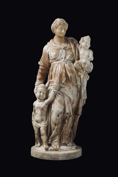 Scultura in Marmo Raffigurante L’allegoria della Carita’ Scultore Spagnolo Attivo a Napoli nella ...