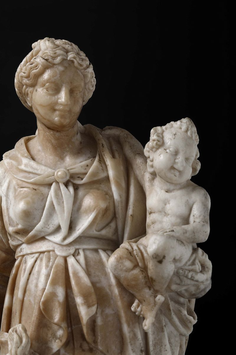 Scultura in Marmo Raffigurante L’allegoria della Carita’ Scultore Spagnolo Attivo a Napoli nella ...