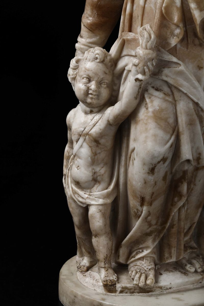 Scultura in Marmo Raffigurante L’allegoria della Carita’ Scultore Spagnolo Attivo a Napoli nella ...