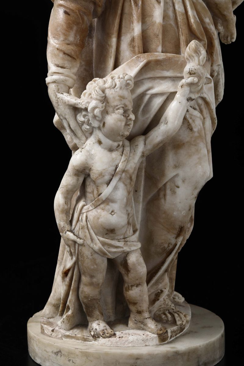 Scultura in Marmo Raffigurante L’allegoria della Carita’ Scultore Spagnolo Attivo a Napoli nella ...