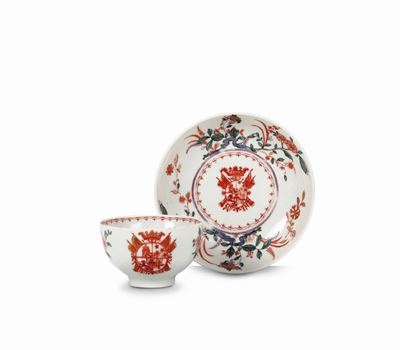 Tazza con Piattino Vienna, Manifattura di Claudius Innocentius Du Paquier, 1730 Ca.