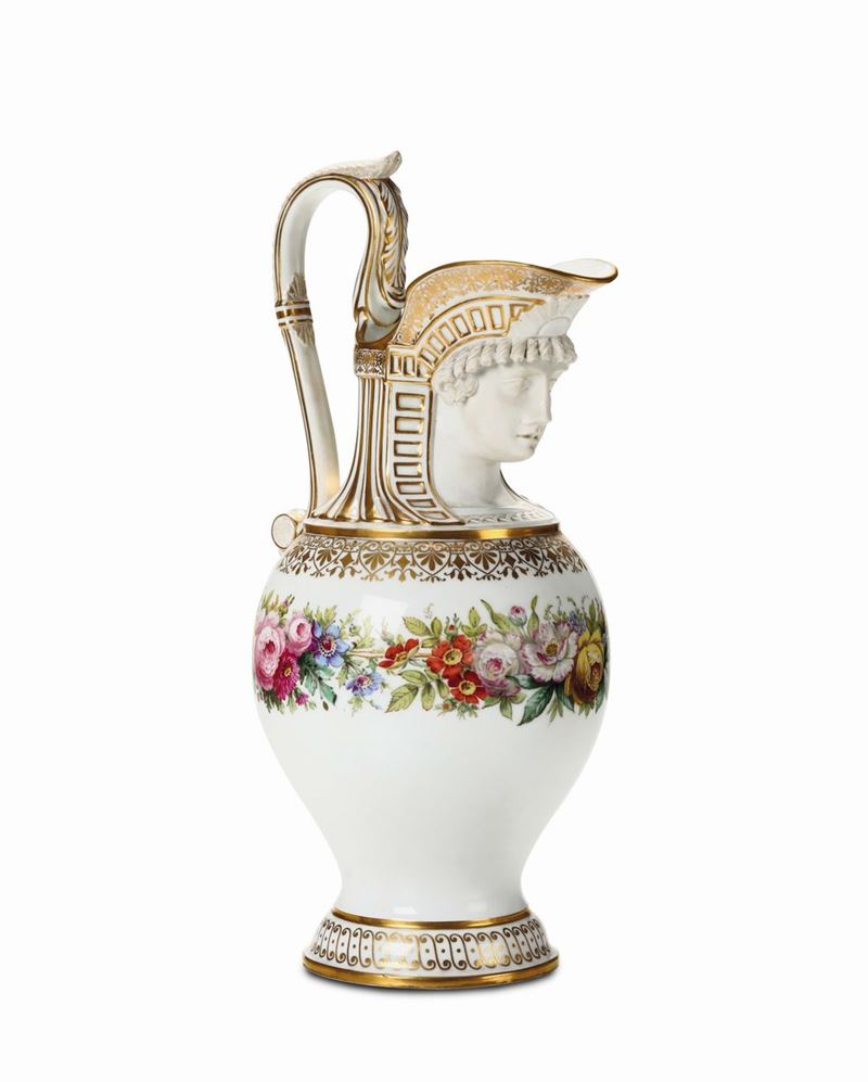 Grande brocca Parigi, verso il 1830  - Asta Porcellane Europee da Collezione - Cambi Casa d'Aste