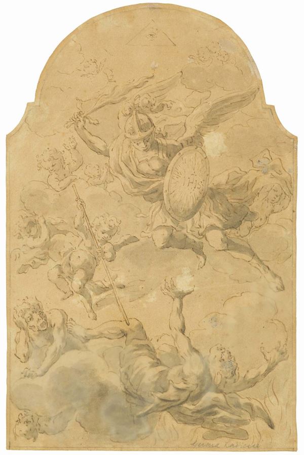 Scuola italiana del XVIII-XIX secolo Lotto di quattro disegni