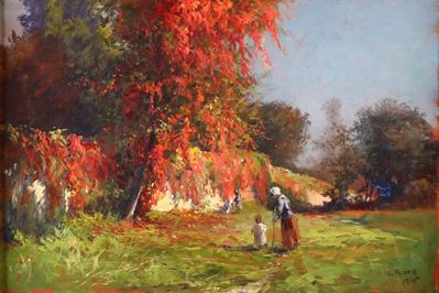 Leonardo Roda (1868-1933)decorazione Autunnale, 1916