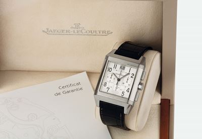 Jaeger Lecoultre, Reverso Squadra Chronograph Gmt Steel, Ref. 230.8.45, Orologio da Polso, Automa...