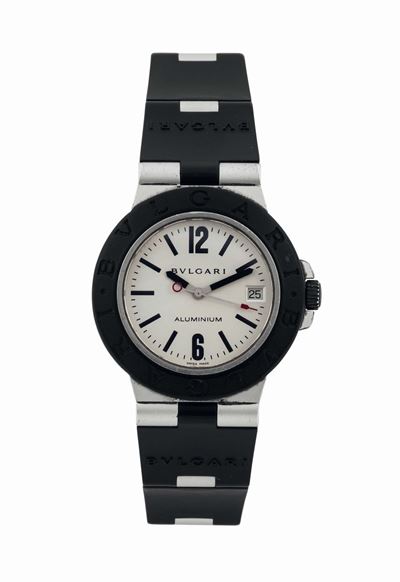Bulgari, Alluminium, Ref. Al38a, Orologio da Polso, Automatico, Impermeabile, in Alluminio con Da...