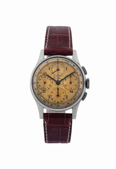 Breitling, Ref. 799, Orologio da Polso, Cronografo, in Acciaio con Scala Tachimetrica e Calendari...