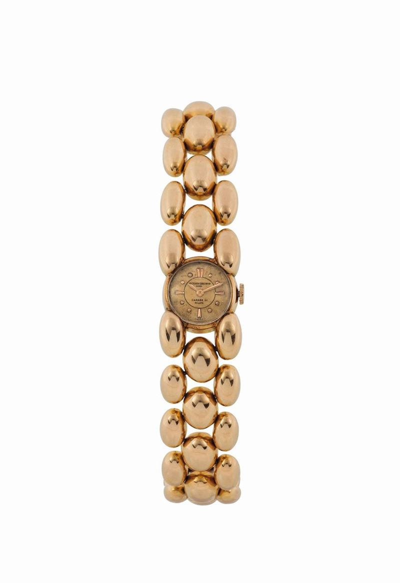 VACHERON CONSTANTIN, Carabelli Milano, fine, 18K yellow gold lady's wristwatch with gold original Vacheron Constantin  bracelet. Made circa 1940  - Auction Watches and Pocket Watches - Cambi Casa d'Aste