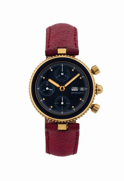 Gerald Genta, , Genève, Gefica Safari, Ref. G 2989.7, Day-date, Orologio da Polso, Cronografo, Im...