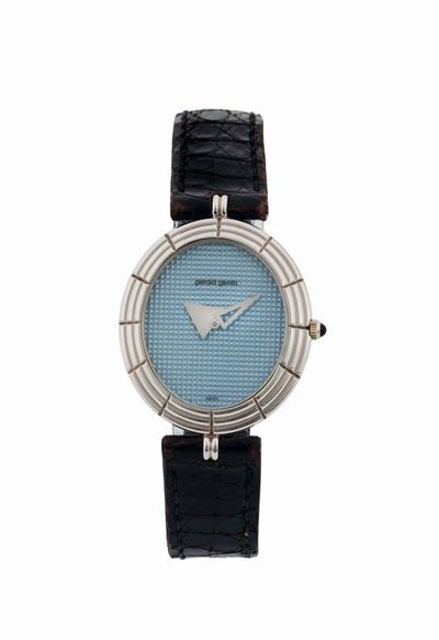 Gerald Genta, Ref.g3193.7, Orologio da Polso, di Forma Ovale, in Oro Bianco 18k con Fibbia Origin...