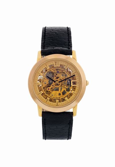Eterna-matic, No.070, Ref.1856, Orologio da Polso, in Oro Giallo 18k, Scheletrato, Automatico con...