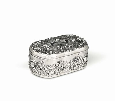Scatola Porta Gioie in Argento Sterling, Usa XX Secolo, Argentiere Ghoram