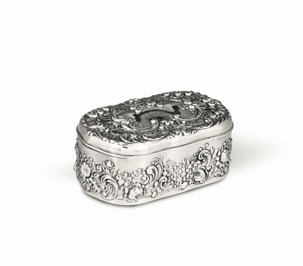 A jewel box in Sterling silver, USA 20th century, silversmith Gorham
