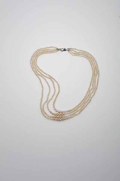 Quattro Fili di Perle Naturali