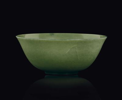 Coppa in Giada Verde, Cina, Dinastia Qing, XIX Secolo