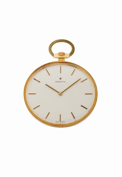 Zenith, Orologio da Tasca, di Forma Ovale, in Oro Giallo 18k. Realizzato nel 1960 Circa