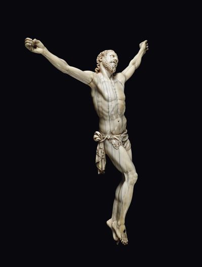 Cristo Vivo, Avorio Scolpito, Arte Italiana del XVII Secolo, Giovanni Antonio Gualterio 1615, Sig...