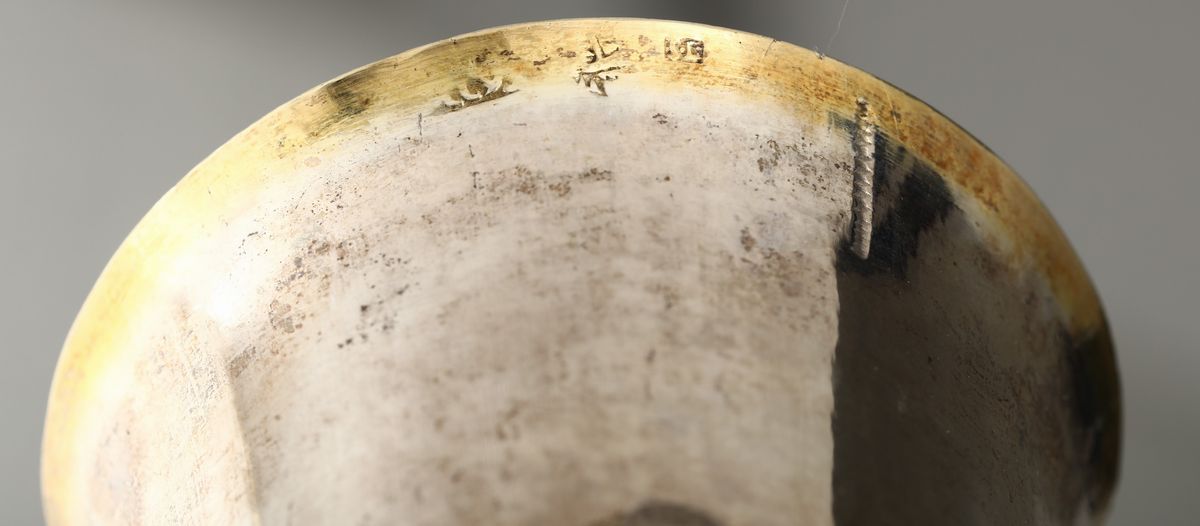Calice in Argento Sbalzato e Cesellato, Messina, Fine XVIII Secolo, Marchio di Garanzia della Cit...