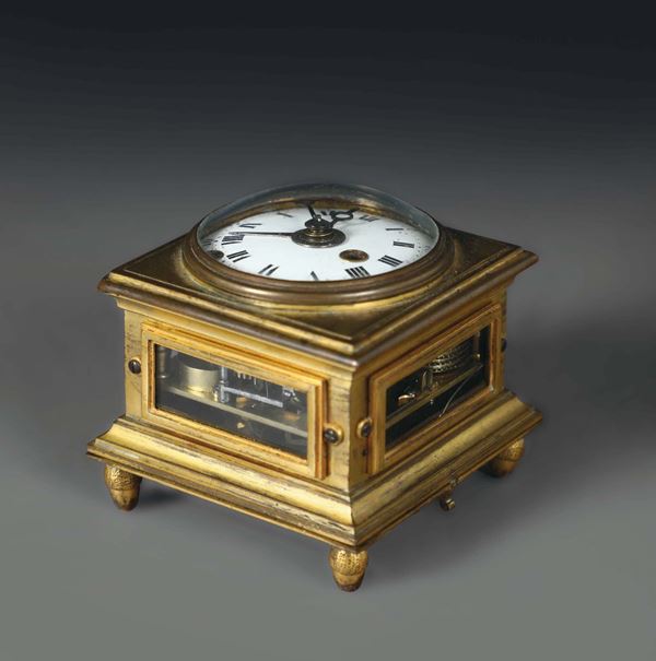 A gilt bronze table clock, Giuseppe Garzoli, Rome, 1792