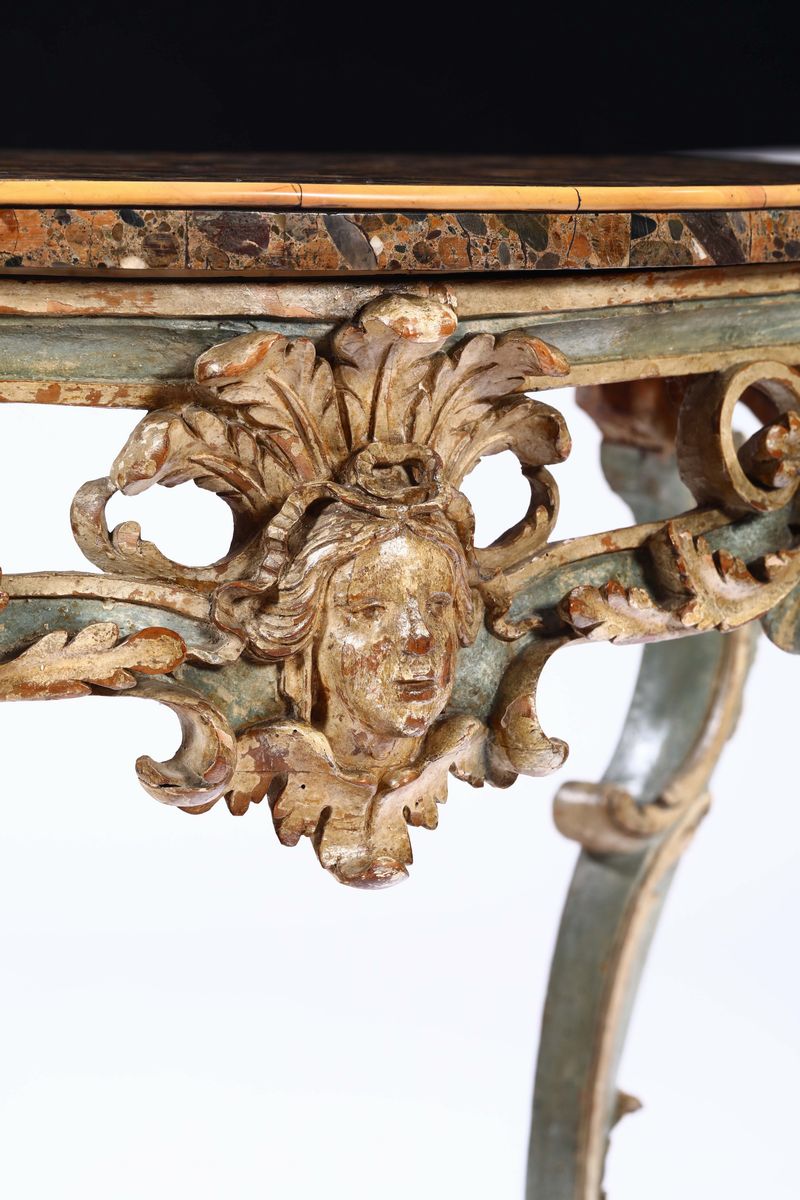 Console Luigi XV Laccata, Piemonte XVIII Secolo
