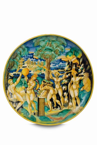 Coppa Urbino, Maestro della Cerchia di Nicola da Urbino o Xanto Avelli Circa 1535-40