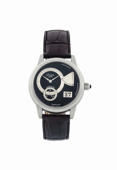 Glashutte, Original, Pnoreserve-panoramadatum, No. 12/100, Raro Orologio da Polso, in Platino, Im...