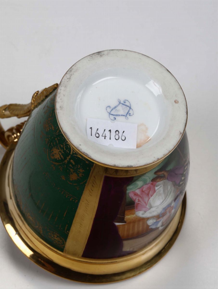 Tazza con Piattino Francia, Pseudo Sèvres, Seconda Metà del XIX Secolo