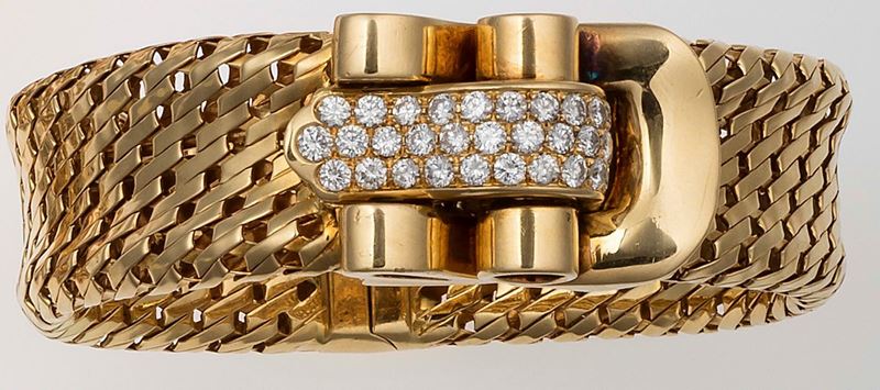 Gold and diamond bangle  - Auction Fine Jewels - II - Cambi Casa d'Aste
