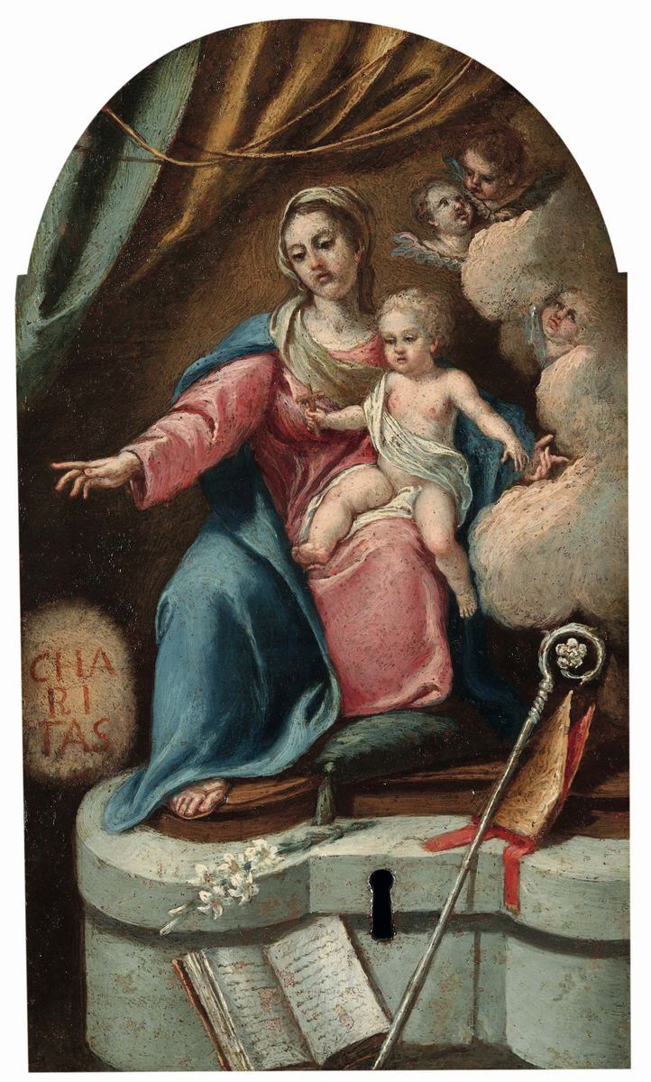 Scuola del XVIII secolo Madonna con Bambino  - Asta Dipinti Antichi - I - Cambi Casa d'Aste