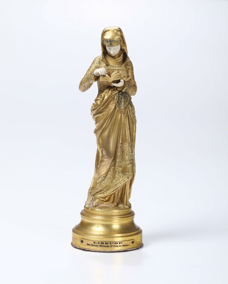 Albert Ernest Carrier-Belleuse (1824-1887) La lettrice  - Asta Antiquariato - Cambi Casa d'Aste