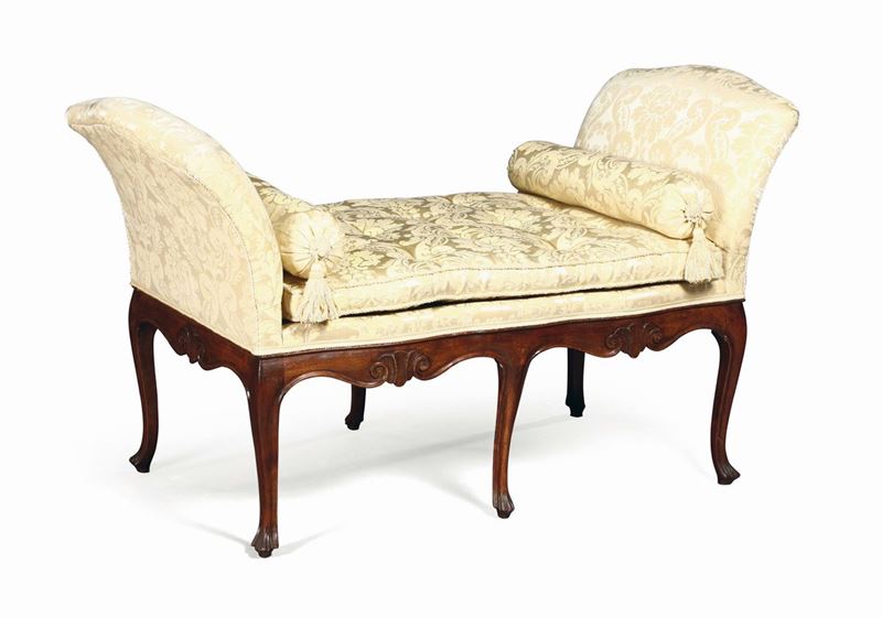 A Louis XV walnut seat, Lombardy 18th century  - Auction Taste, Furniture and Residences, An Italian Collection - Cambi Casa d'Aste