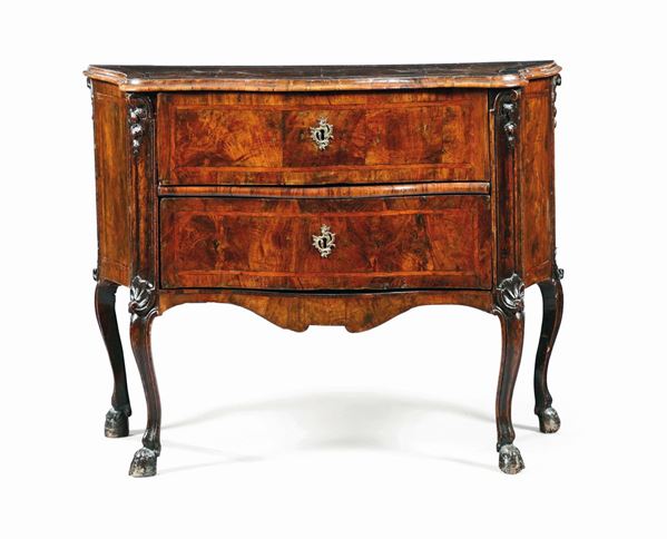 A small Louis XV chest of drawers, Modena 18th century