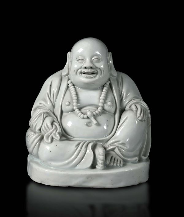 Buddha in porcellana Blanc de Chine, Cina, XX secolo