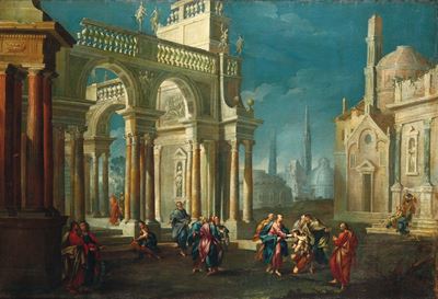 Vittorio Maria Bigari (bologna 1692-1776)la Guarigione del Cieco