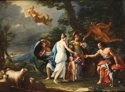 Paolo De Matteis (napoli 1662 - 1728)il Giudizio di Paride Bacco e Arianna