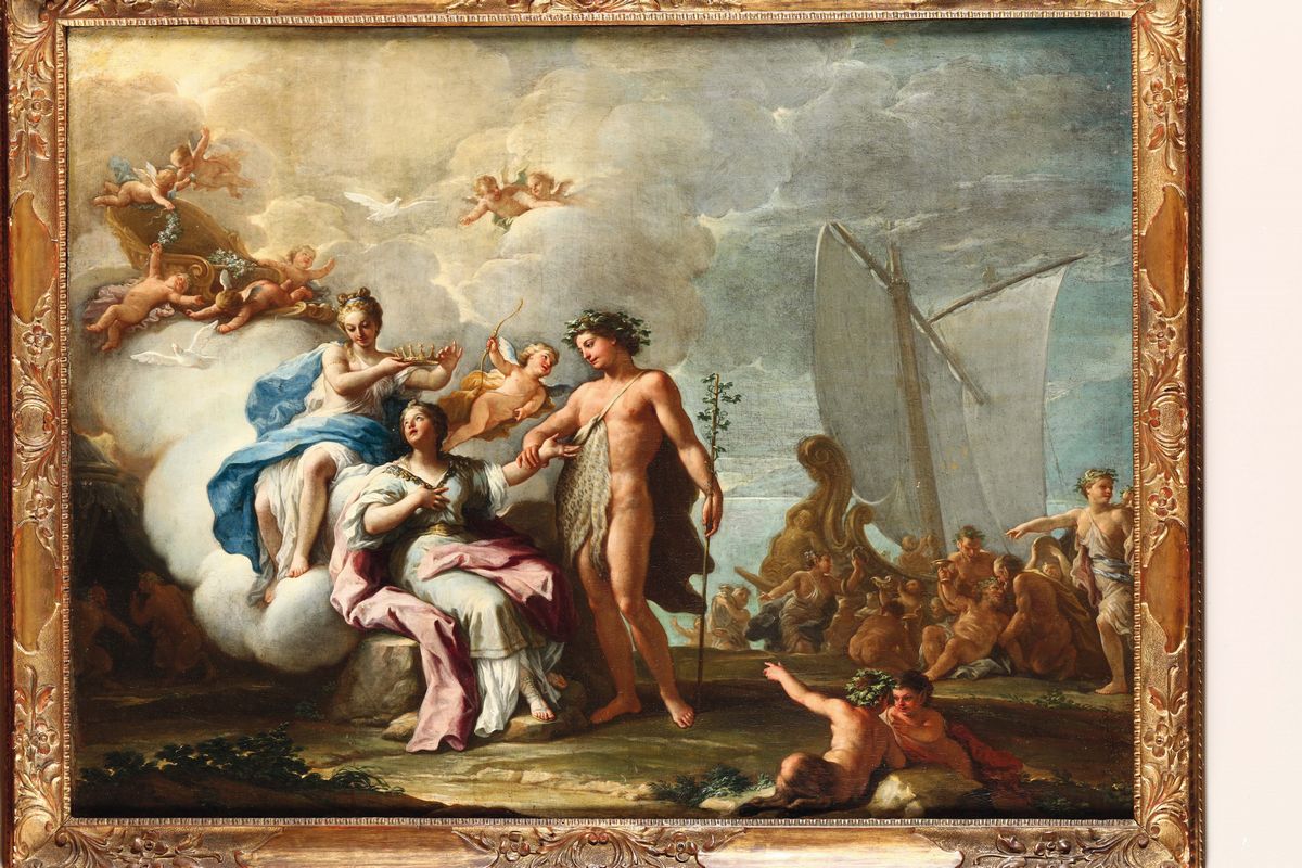 Paolo De Matteis (napoli 1662 - 1728)il Giudizio di Paride Bacco e Arianna