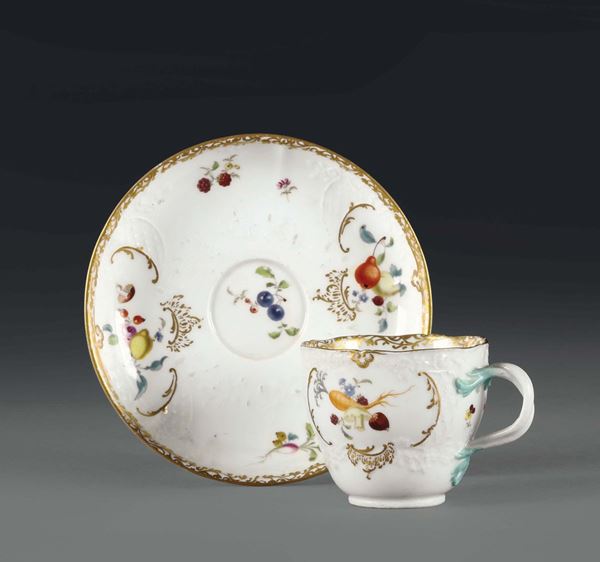 A cup and plate. Meissen, 1770 ca.
