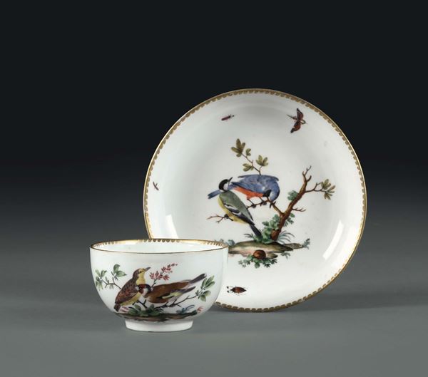 A cup with plate. Meissen, 1750 ca.