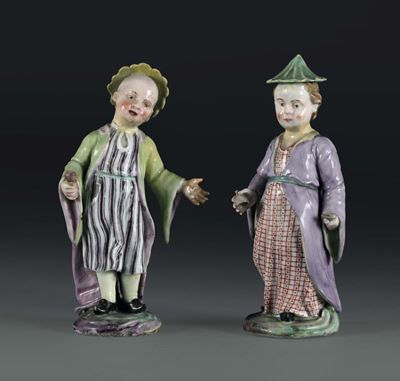 Coppia di Figurine Venezia, Manifattura Cozzi, 1780 Circa