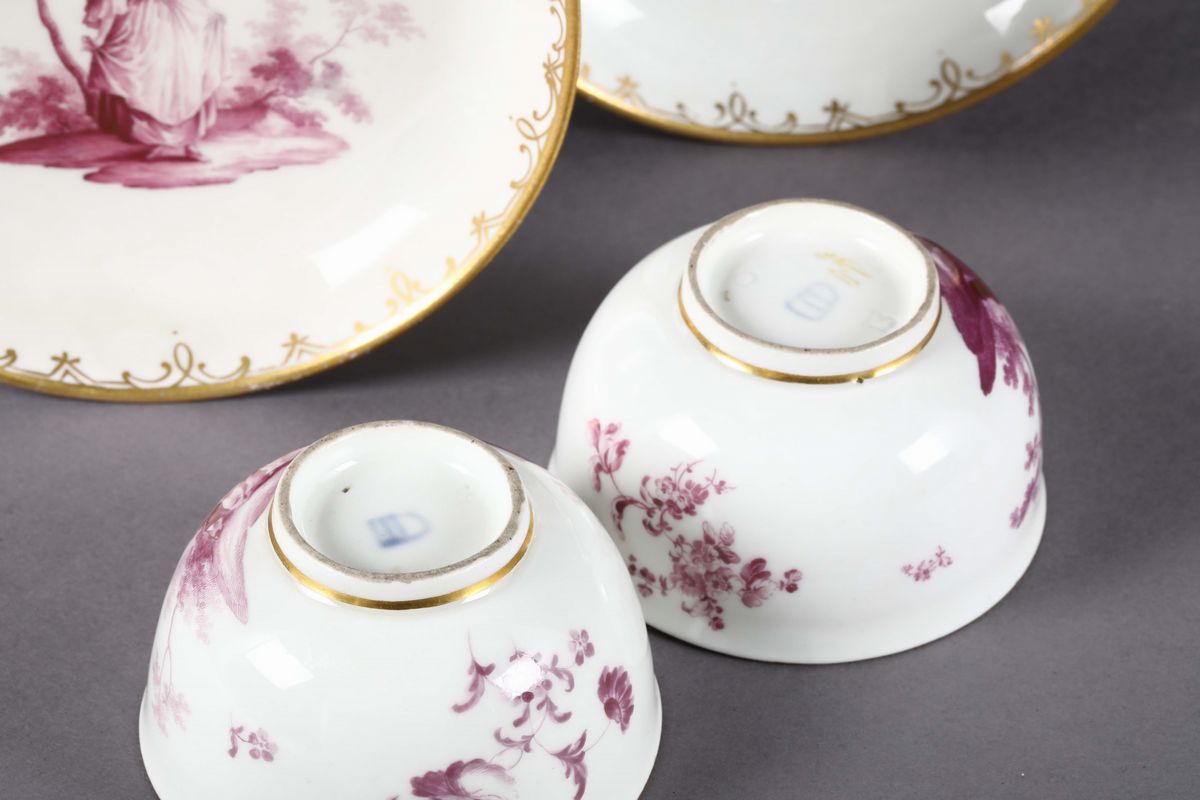 Coppia di Tazze con Piattino Vienna, 1765-1770