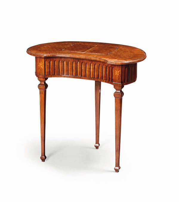Tavolino a fagiolo Luigi XVI, inizio XIX secolo