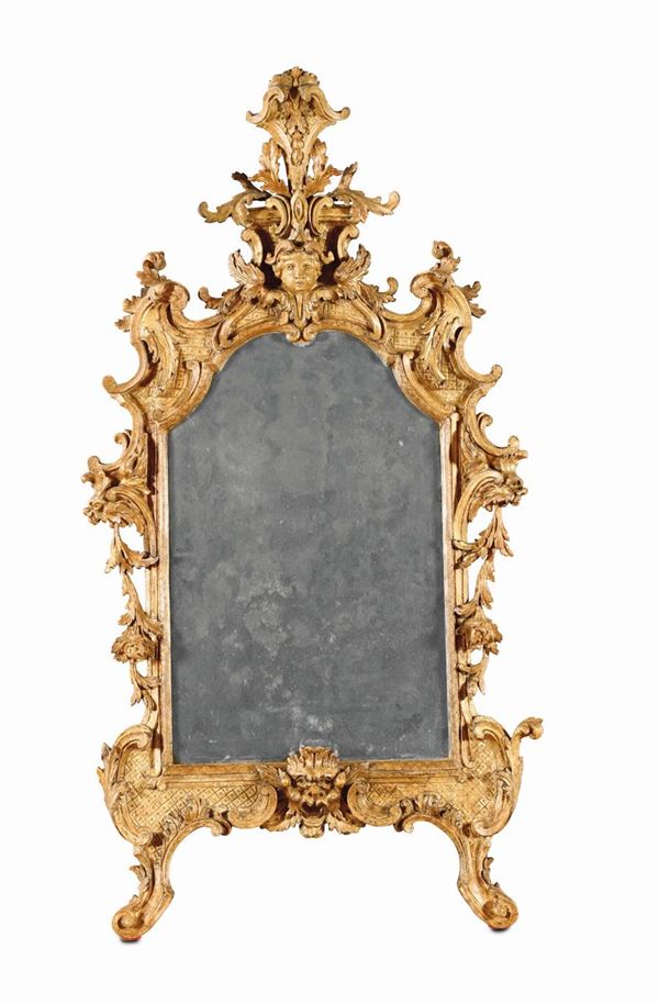 Specchiera dorata Luigi XIV, Lombardia XVIII secolo