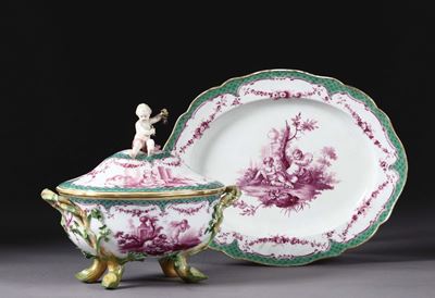 Zuppiera con Vassoio Meissen, 1770 Circa