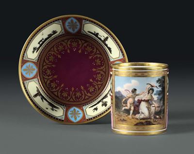 Tazza con Piattino Probabilmente Boemia, Fine del XIX Secolo