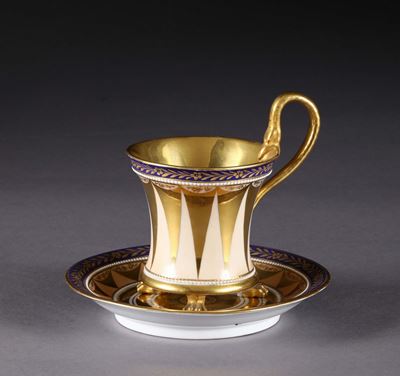 Tazza con Piattino Berlino Kpm, 1830-1840