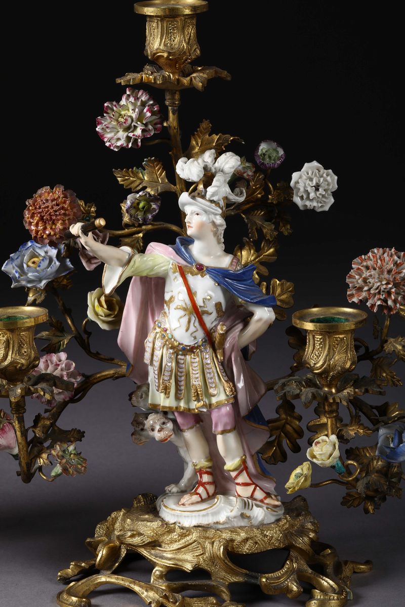 Coppia di Candelabri Meissen, 1746-1750