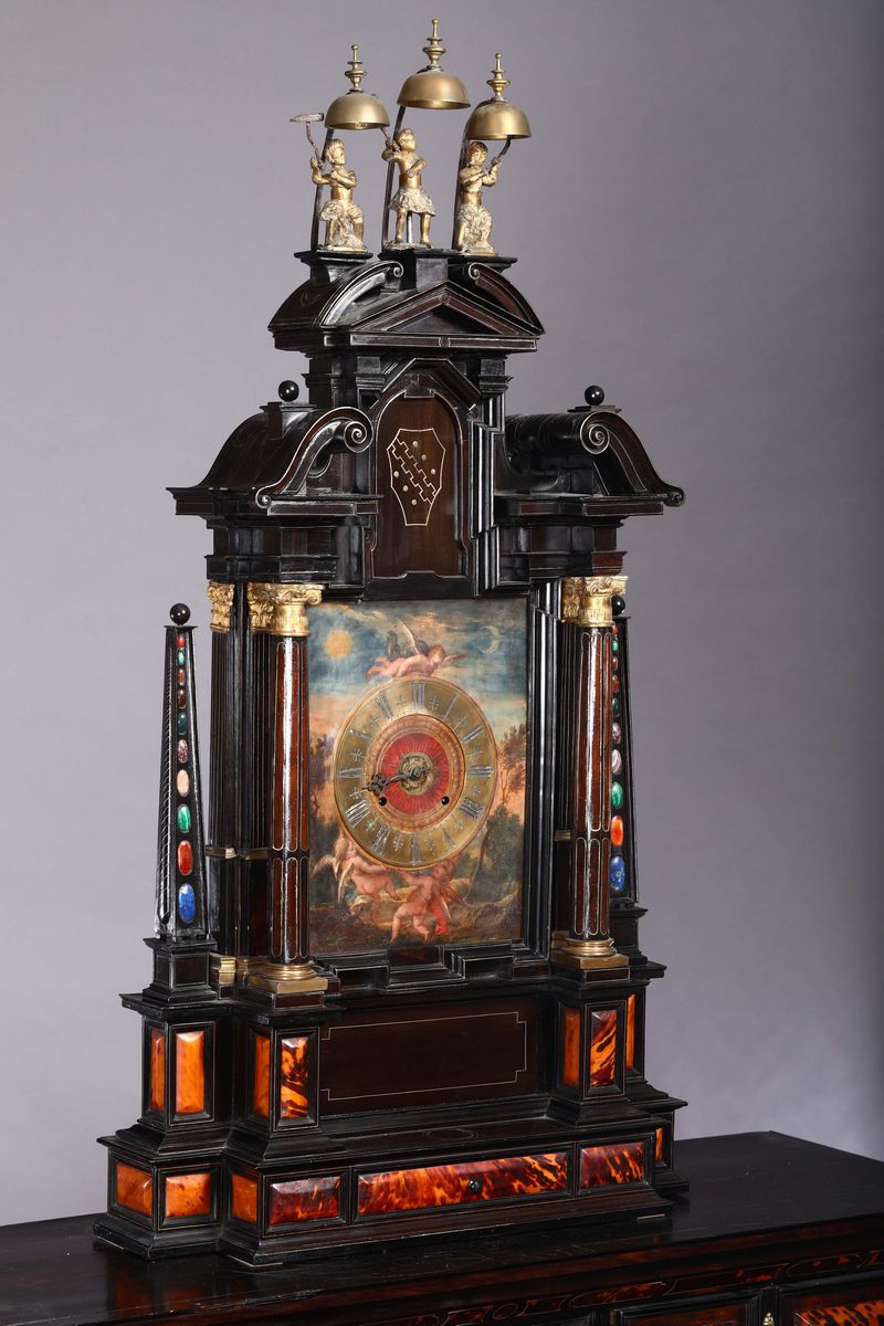 Monetiere in Tartaruga con Orologio, Roma, XVII Secolo