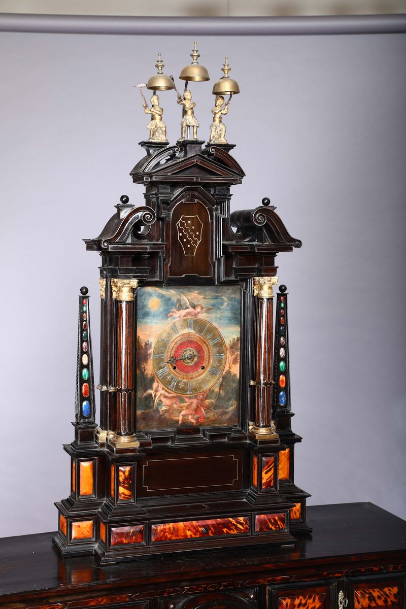 Monetiere in Tartaruga con Orologio, Roma, XVII Secolo