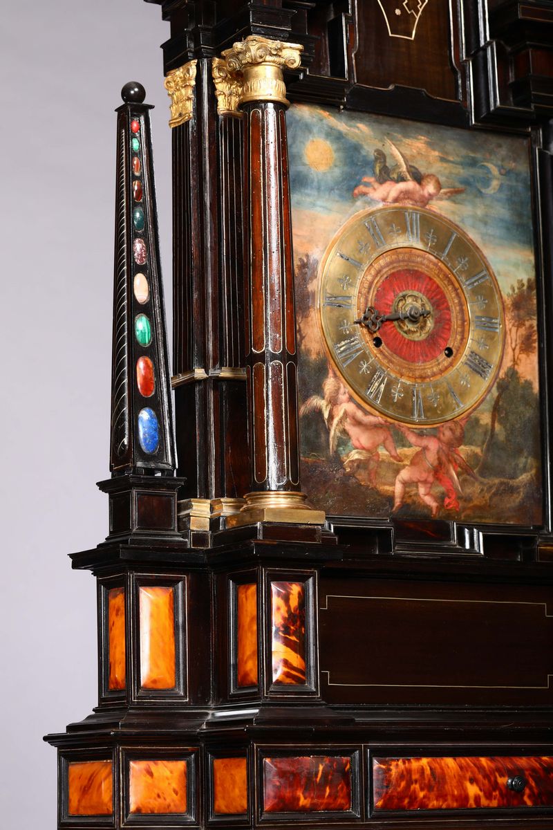 Monetiere in Tartaruga con Orologio, Roma, XVII Secolo