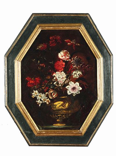 Scuola Italiana del XVIII Secolonature Morte con Vasi di Fiori